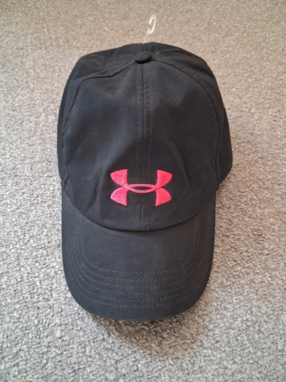 Under Armour Black with pink embroidered logo baseball cap